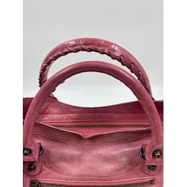 Balenciaga-Pink Balenciaga Leather City-Pink