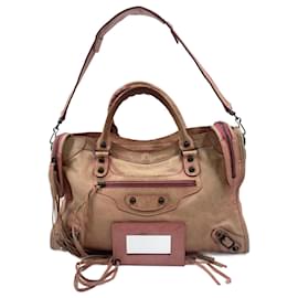 Balenciaga-Pink Balenciaga Leather City-Pink