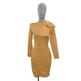 Autre Marque-  Dresses FR 34 Viscose-Yellow