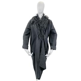 Lanvin-LANVIN  Coats FR 36 Linen-Black