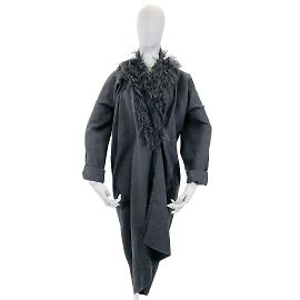 LANVIN Mäntel FR 36 Leinen- Schwarz
