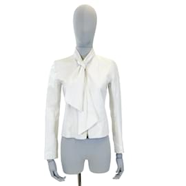 Lanvin-LANVIN  Leather jackets FR 36 SYNTHETIC-White