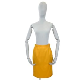 Yves Saint Laurent-YVES SAINT LAURENT  Skirts International S Cotton - elasthane-Yellow