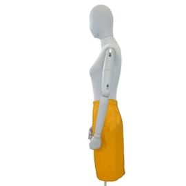 Yves Saint Laurent-YVES SAINT LAURENT  Skirts International S Cotton - elasthane-Yellow