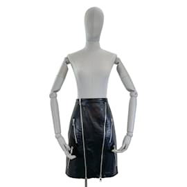 Yves Saint Laurent-YVES SAINT LAURENT  Skirts FR 36 Leather-Black