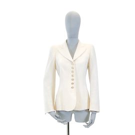 ESCADA Chaquetas FR 36 Lana Blanco