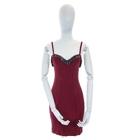 CHANTAL THOMASS Vestidos FR 38 Algodón Burdeos