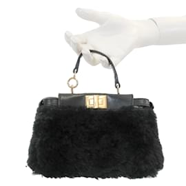 Fendi-FENDI  Handbags   Leather-Black