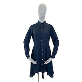 Louis Vuitton-LOUIS VUITTON Kleider International S Polyester-Blau