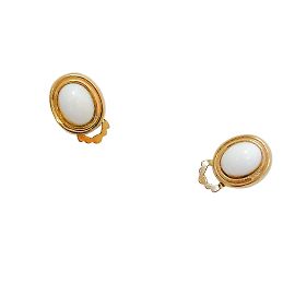 Boucles D'oreilles Clips Lanvin Vintage - Dorées, Occasion