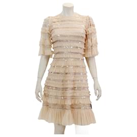 NEEDLE & THREAD Kleider FR 34 Polyester Beige