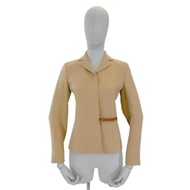 Prada-PRADA  Jackets IT 40 Leather-Beige