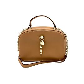 Dkny Leonti Bolsa Transversal Couro Bege Bege