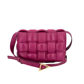 Bottega Veneta-Padded Cassette Leather Shoulder Violet Bag-Purple