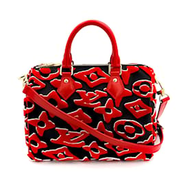 Louis Vuitton-Schnelle Bandouliere 30 Tasche mit Monogramm Urs Fischer-Rot