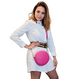 Furla-Swing Mini Round Leder-Umhängetasche Pink-Pink