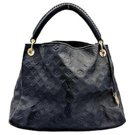 Louis Vuitton-Artsy MM Navy Blue Leather-Black