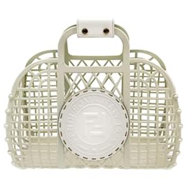 Fendi-Basket Small Minibag White Recycled Plastic-White