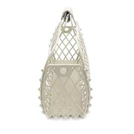 Fendi-Cestino Piccolo Minibag Bianco Plastica Riciclata-Bianco