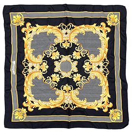 Versace Foulard nero e oro Multicolore