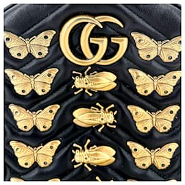 Gucci-Sac à dos en cuir noir GG Marmont Animal Studs-Noir