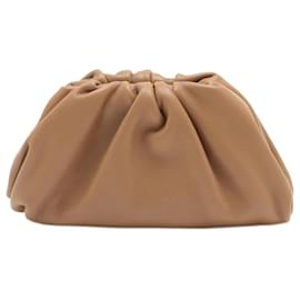 Bottega Veneta-Extra Mini Pouch Leather Brown Bag-Beige