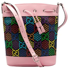 Gucci-GG Supreme Monogram Psychedelic Bucket Bag Pink-Pink