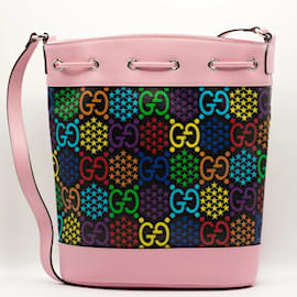 Gucci-GG Supreme Monogram Psychedelic Bucket Bag Rosa-Pink