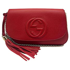 Gucci-Gucci GG Soho Flap Red Leather-Red