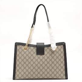 Gucci-Sac cabas Padlock GG Supreme Medium Noir-Noir