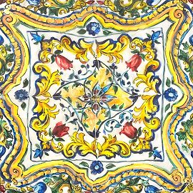 Dolce & Gabbana Majolica-Print Silk Foulard Multiple colors