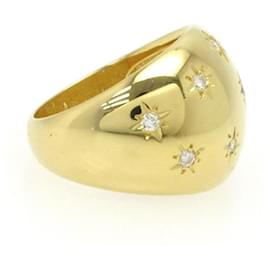 Van Cleef & Arpels-***Anello Van Cleef & Arpels in oro giallo con diamanti-Giallo,Gold hardware