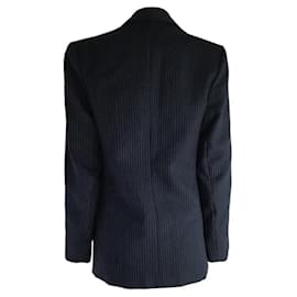 Autre Marque-***Hardy Amies Pinstripe Blazer Jacket-Grey,Navy blue