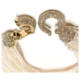 Cartier-***Cartier Gold Diamond Pearls Art Deco Bracelet-Pink