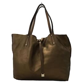 Tiffany & Co-***Tiffany & Co. Reversible Leather Tote Bag-Brown,Metallic,Bronze