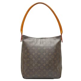 Louis Vuitton-Louis Vuitton Monogram Looping GM Canvas Shoulder Bag M51145 in Good condition-Brown