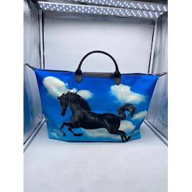 Longchamp-LONGCHAMP  Handbags T.  cotton-Blue