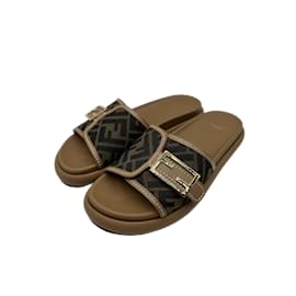 Fendi-FENDI  Sandals T.EU 38 Leather-Brown