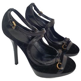 Dior Black Suede Sandals Black