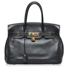 Hermès-Hermes Black Swift Birkin 30-Black
