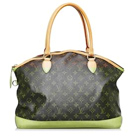 Louis Vuitton-Louis Vuitton Brown Monogram Lockit Horizontal-Brown