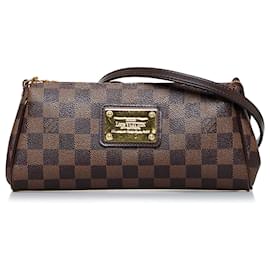 Louis Vuitton-Louis Vuitton Brown Damier Ebene Eva-Brown