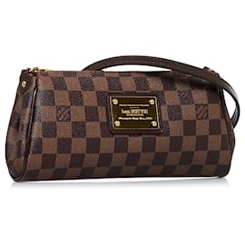 Louis Vuitton-Louis Vuitton Brown Damier Ebene Eva-Brown