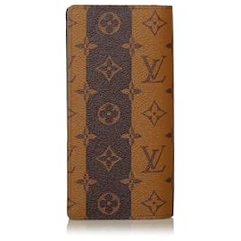 Louis Vuitton-Louis Vuitton Brown Louis Vuitton x Nigo Monogram Stripes Brazza Wallet-Brown