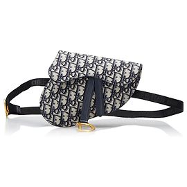 Dior Gürteltasche aus blauer Oblique-Canvas Blau