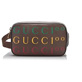 Gucci-Gucci Brown 100Gürteltasche zum Jubiläum-Braun,Dunkelbraun