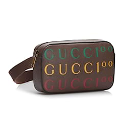 Gucci-Gucci Brown 100sac ceinture e anniversaire-Marron,Marron foncé
