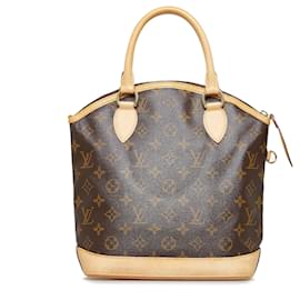 Louis Vuitton-Louis Vuitton Brown Monogram Lockit Vertical-Brown