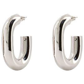 XL-Gliederohrringe – Paco Rabanne – Messing – Silber Silber Metallisch