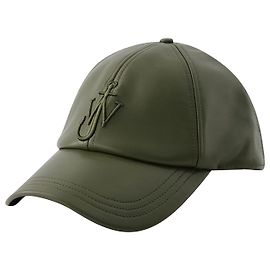 JW Anderson Baseballkappe - J.W.Anderson – Leder – Dunkeloliv Grün Khaki